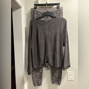Barefoot Dreams CozyChic Ultra Lite, Leopard print Lounge Set, size large